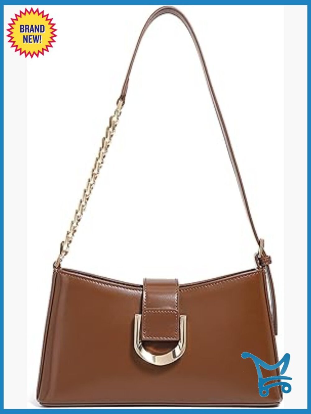 Genuine Leather Crossbody Shoulder Bag with Adjustable Strap
